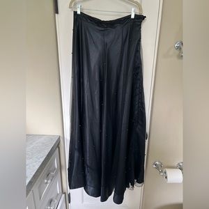 Handmade Lehenga Skirt in Black with Beaded Details